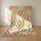 Azilal Rug – Multicolor Shaggy Diamond Wool Rug