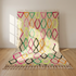 Azilal Rug – Multicolor Shaggy Diamond Wool Rug