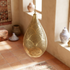 Authentic Handmade Moroccan Lamp – Gold Brass Teardrop Pendant Light with Boho Shadow Casting Design