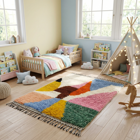 Handmade Azilal Wool Rug - Custom Moroccan Area Rugs