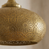 Authentic Moroccan Hanging Lamp - Gold Brass Pendant - Boho Bedroom Mood Lighting