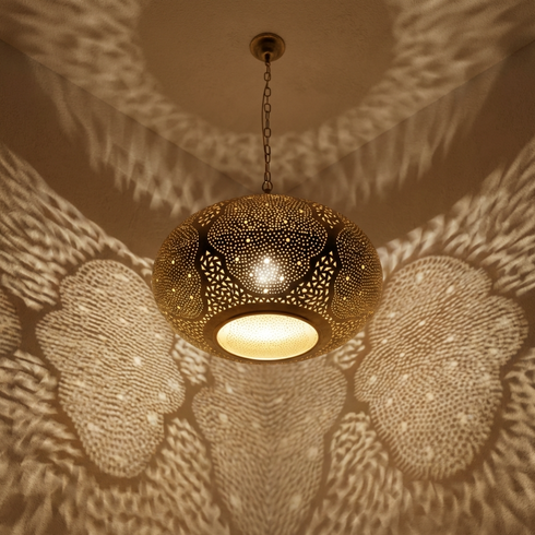 Artistic Ceiling Lamp - Living Room Statement - Shadow Casting Pendant