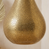 Handmade Moroccan Pendant Light – Brass Teardrop Openwork