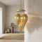 Moroccan Chandelier – Teardrop Jeweled Brass Lamp