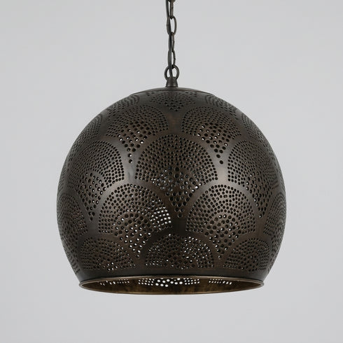 Moroccan Ceiling Light – Filigree Openwork Brass Lamp