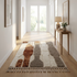 Authentic Moroccan Rug – High Pile Natural Wool Area Rug with Modern Abstract Pattern for Boho Living Room Decor