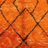 Authentic Moroccan Area Rug – Plush Shaggy Wool Rug in Vibrant Orange for Modern Boho Living Room Decor