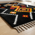 Authentic Handmade Moroccan Rug – Flatweave Wool Rug with Geometric Tribal Design for Boho Living Room Decor