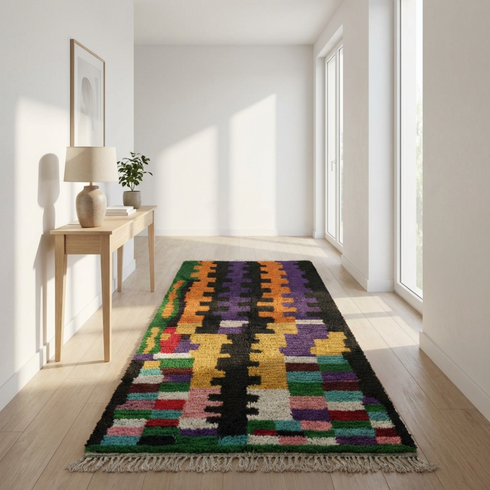 Authentic Handmade Wool Rugs - Colorful Berber Decor