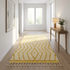 Modern Moroccan Berber Rug – Soft High Pile Wool Rug with Geometric Yellow Pattern