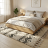 Moroccan Kilim Rug – Black & Ivory Flatweave Diamond Wool Area Rug