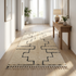Beni Ourain Rug – Soft Shaggy Wool Area Rug with Tribal Geometric Design for Boho Interiors