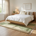 Beni Ourain Rug – Green Plush Striped Wool Rug