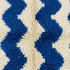 Modern Moroccan Wool Rug - High Pile Shaggy Texture - Vibrant Blue Geometric Wave Design