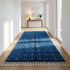 Vibrant Moroccan Rug – Plush Shaggy Wool Rug with Electric Blue & White Polka Dot Pattern