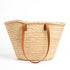 Large Moroccan Straw Bag – Coastal Tote, Tan Leather Flap & Tassel
