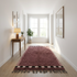 Beni Ourain Rug – Mauve Plush Geometric Wool Area Rug