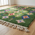 Beni Ourain Rug – Green High-Pile Tribal Wool Rug