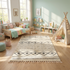Moroccan Berber Rug – Ivory Flatweave Diamond Wool Area Rug