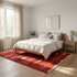 Boujaad Rug – Red Plush Abstract Wool Area Rug