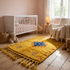 Moroccan Kilim Rug – Yellow Flatweave Diamond Wool Area Rug
