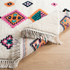 Vibrant Azilal Rug - Shaggy Natural Wool - Boho Living Room Decor - Geometric Tribal Diamonds