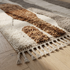 Authentic Moroccan Rug – High Pile Natural Wool Area Rug with Modern Abstract Pattern for Boho Living Room Decor