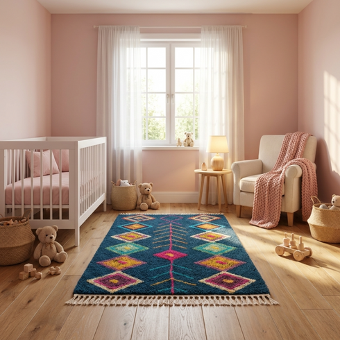 Moroccan Runner Rug – Handmade Azilal Wool Rug for Boho Hallway & Entryway Decor
