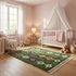 Handmade Green Rug - Colorful Geometric Carpet