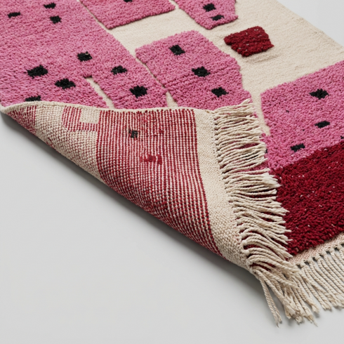 Pink moroccan rug - Moroccan Boujaad Handmade Rug