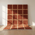 Beni Ourain Rug – Terracotta Plush Geometric Wool Rug