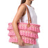 Moroccan Straw Beach Bag – Beige Tassel Tote with Leather Handles