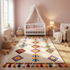 Authentic Handmade Moroccan Kilim Rug – Flatweave Wool Rug with Colorful Geometric Tribal Patterns