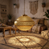 Moroccan Pendant Light – Brass Filigree Bedroom