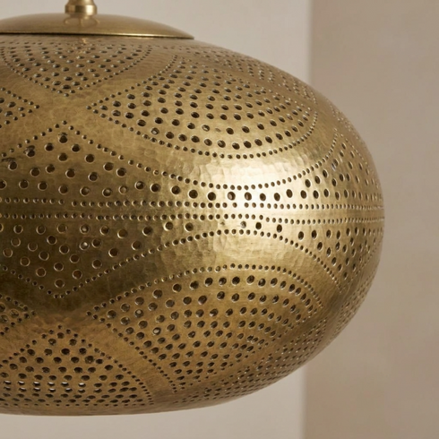 Filigree Brass Moroccan Ceiling Light