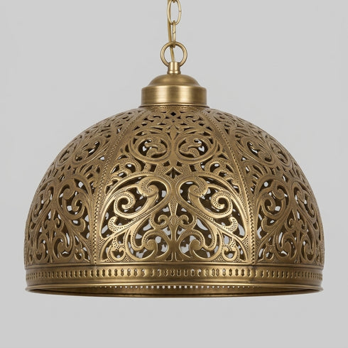 Dome Brass Moroccan Ceiling Light