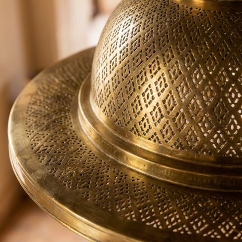 Handmade Moroccan Pendant Light – Brass Dome Geometric