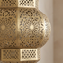 Authentic Moroccan Lighting - Gold Brass Filigree - Boho Entryway Lantern