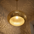 Authentic Moroccan Hanging Lamp - Gold Brass Pendant - Boho Bedroom Mood Lighting