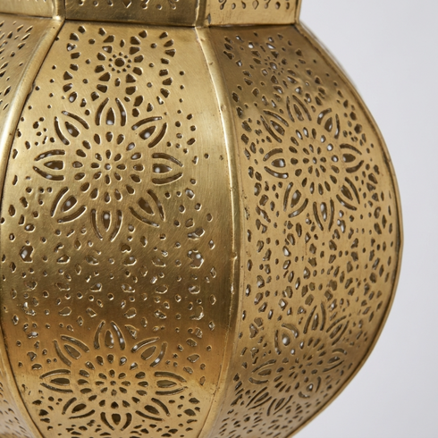 Moroccan Ceiling Light – Brass Geometric