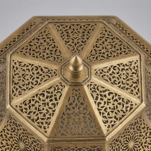 Brass Chandelier – Moroccan Filigree Openwork Handmade