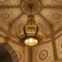 Handmade Moroccan Lamp - Gold Brass Pendant - Living Room Statement Lamp