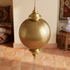 Brass Pendant Light – Moroccan Filigree Openwork Shadow-Casting