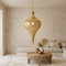 Teardrop Pendant Moroccan Brass Lamp - Living Room Statement Lamp