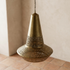 Authentic Handmade Moroccan Lamp – Oxidized Brass Teardrop Chandelier with Intricate Filigree Design for Dining Room Decor