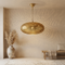 Moroccan Pendant Light – Filigree Brass Openwork Lamp Statement Light