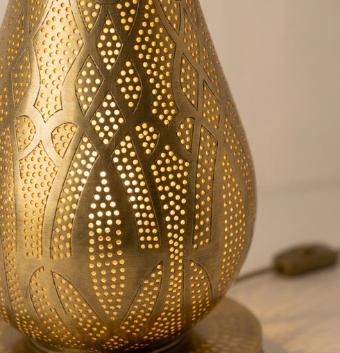 Filigree Brass Moroccan Floor Lamp