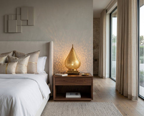 Moroccan Chandelier – Brass Filigree Openwork Dining Room