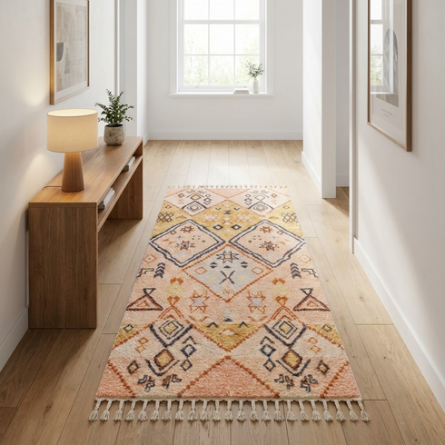 Handmade Boujaad Rug – Colorful Flatweave Wool Area Rug for Boho Interiors