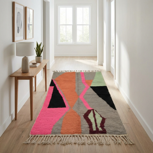 Pink moroccan rug - Moroccan Boujaad Handmade Rug